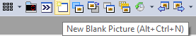 New Blank Picture toolbar button
